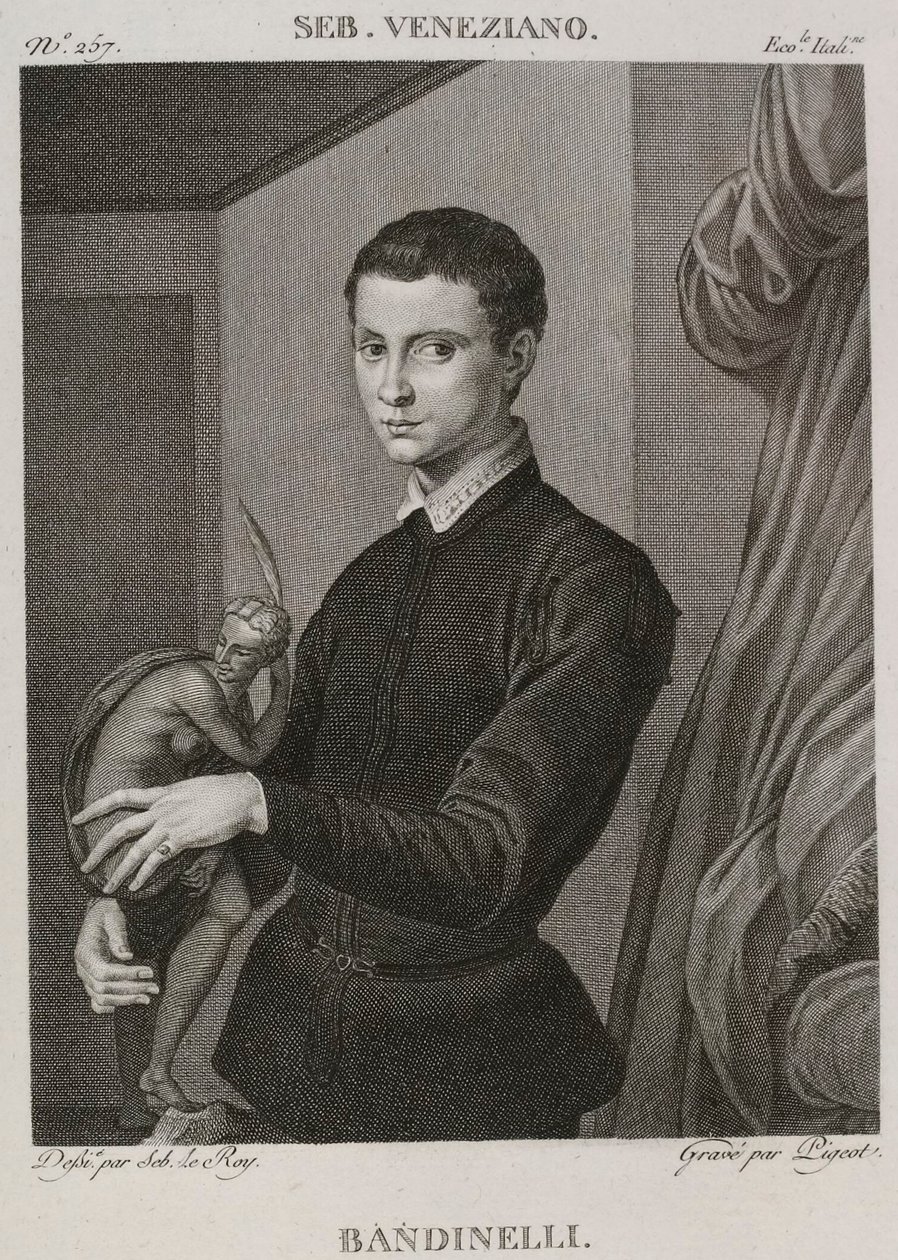 Denis-Sébastien Leroy et Pigeot - Bandinelli, vroeger toegeschreven aan Sebastiano del Piombo, nu aan Bronzino - 1802-1815 door Denis Sebastien Leroy