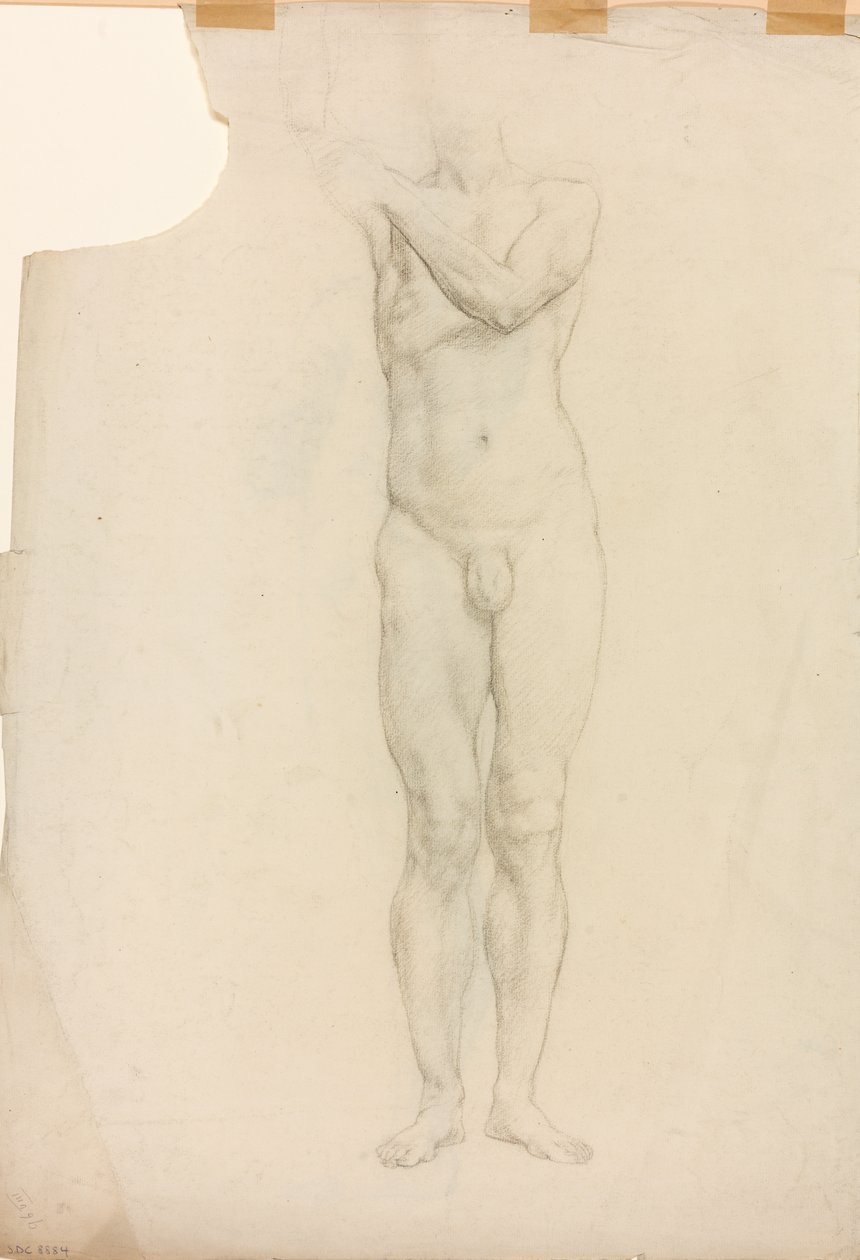 Een studie van een mannelijk figuur door Derwent Lees