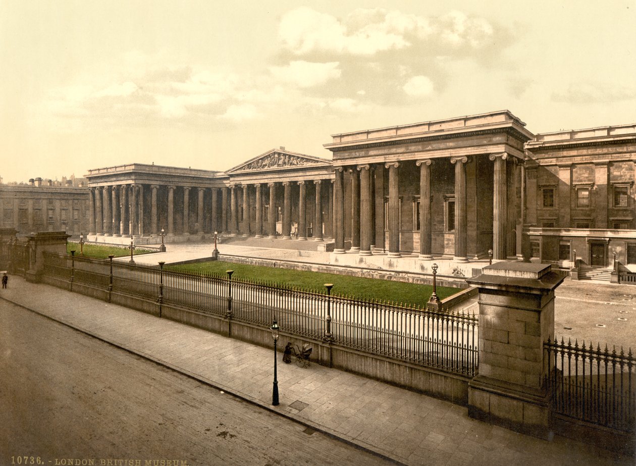 British Museum, Londen, ca. 1890-1900 (fotochrom) door Detroit Publishing Co.