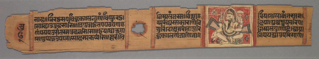 Blad uit een Jain-manuscript: Het verhaal van Kalakacharya van Devachandra..., 1279 door Devachandra