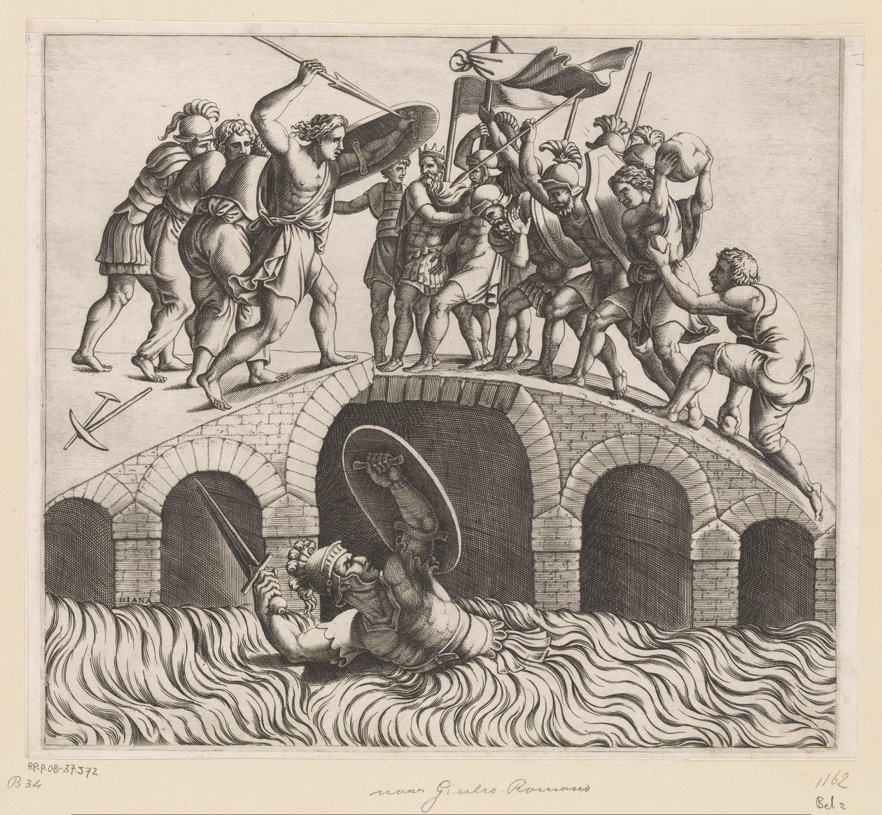 Horatius Cocles in de Tiber door Diana Mantuana