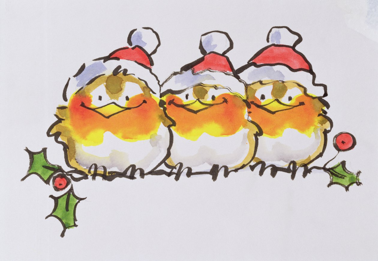 Kerstroodborstjes door Diane Matthes