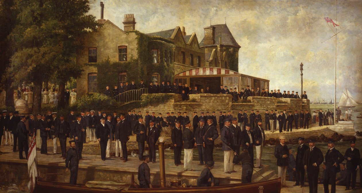 Composietportret van leden van de Royal Yacht Squadron, 1895 door Dickinson and Foster