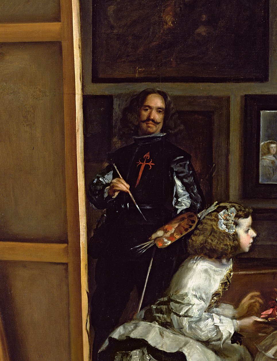Las Meninas of De familie van Filips IV, ca. 1656 (detail) door Diego Velázquez