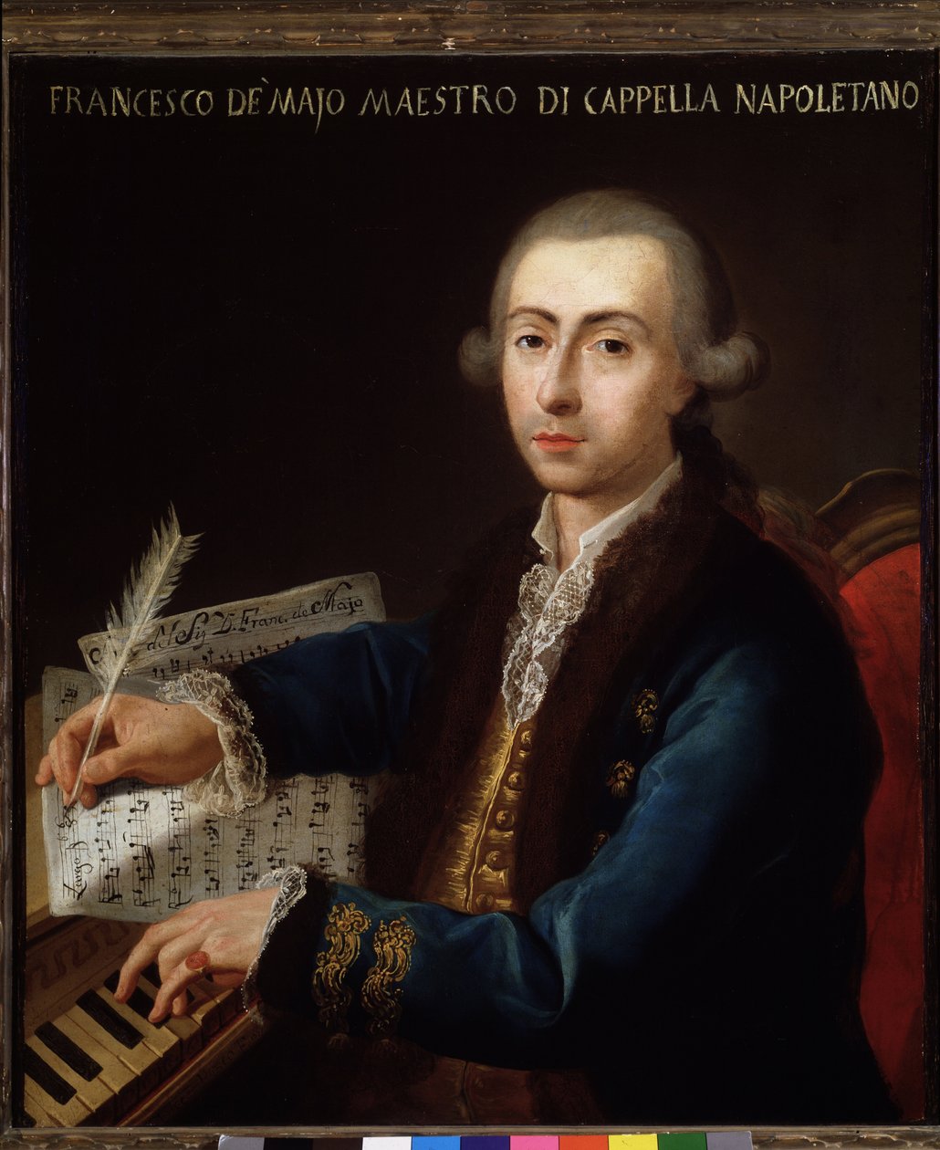 Portret van Gian Francesco de Majo (1732-1770) Italiaanse componist door Diego Pesco