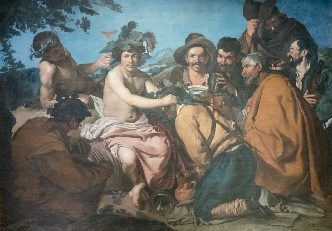 Triomf van Bacchus, ook bekend als de drinkers, naar Diego Velazquez door Diego Rodriguez de Silva y (after) Velazquez