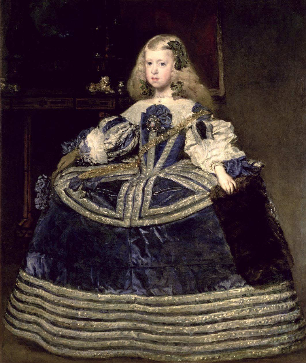 Infanta Margarita Teresa in een blauwe jurk door Diego Velázquez