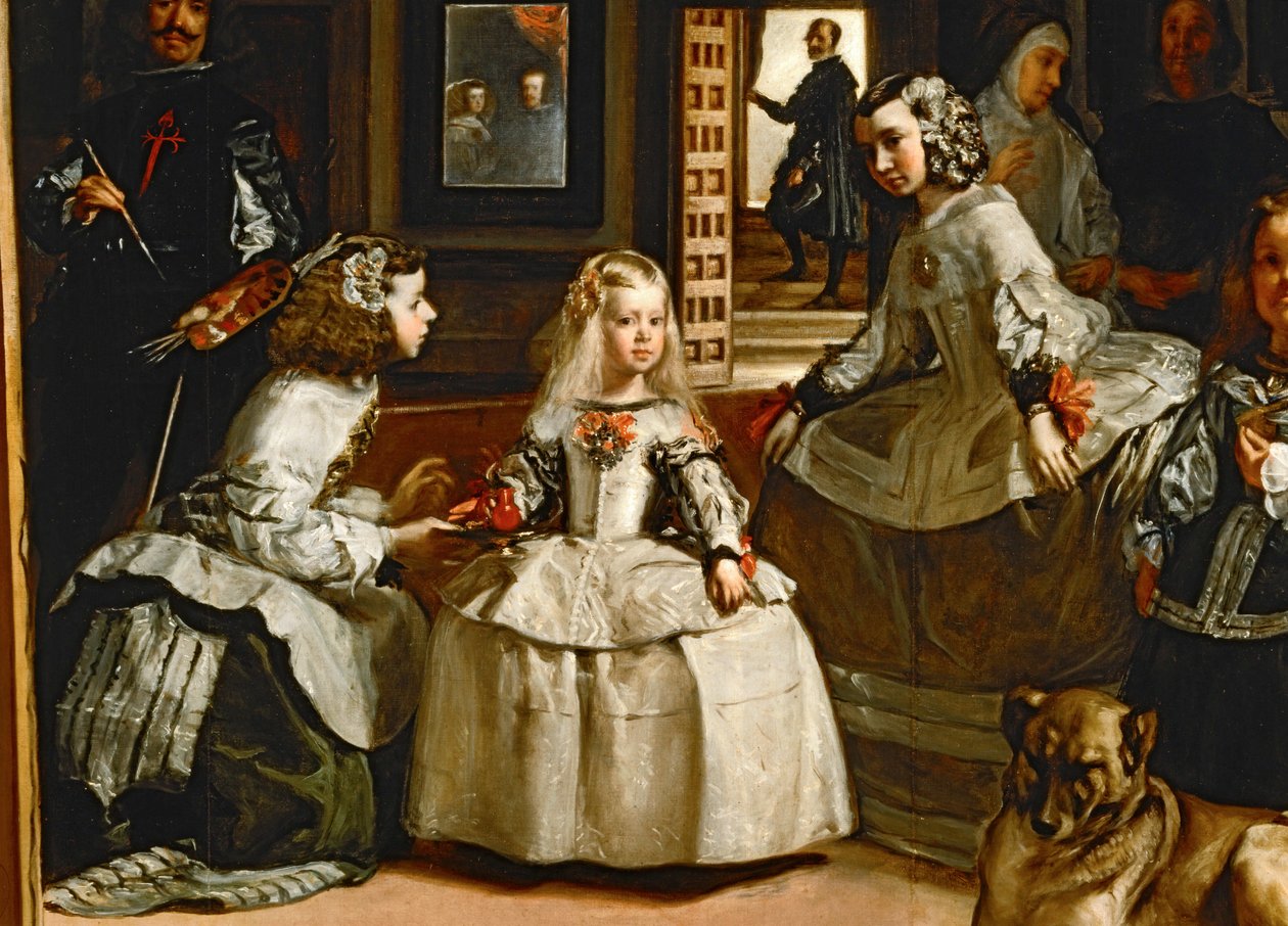 Las Meninas ... (schilderij op doek) door Diego Rodriguez de Silva y Velazquez