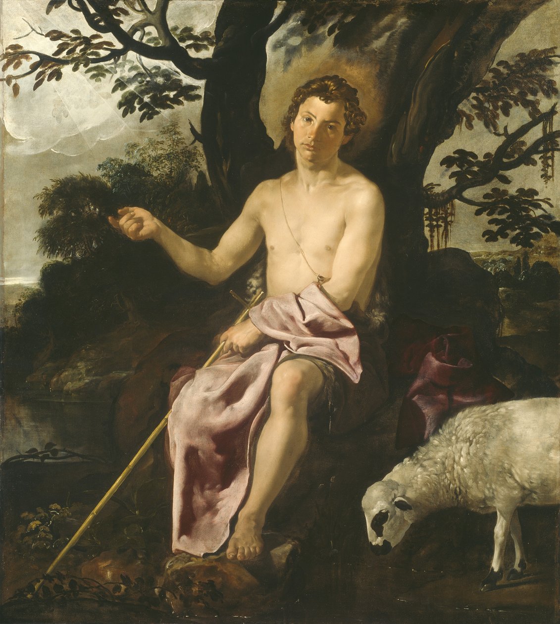 Sint Jan de Doper in de wildernis, ca. 1622 door Diego Velázquez