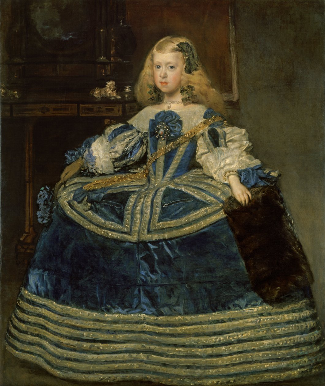 Infanta Margarita Teresa in een blauwe jurk door Diego Velázquez