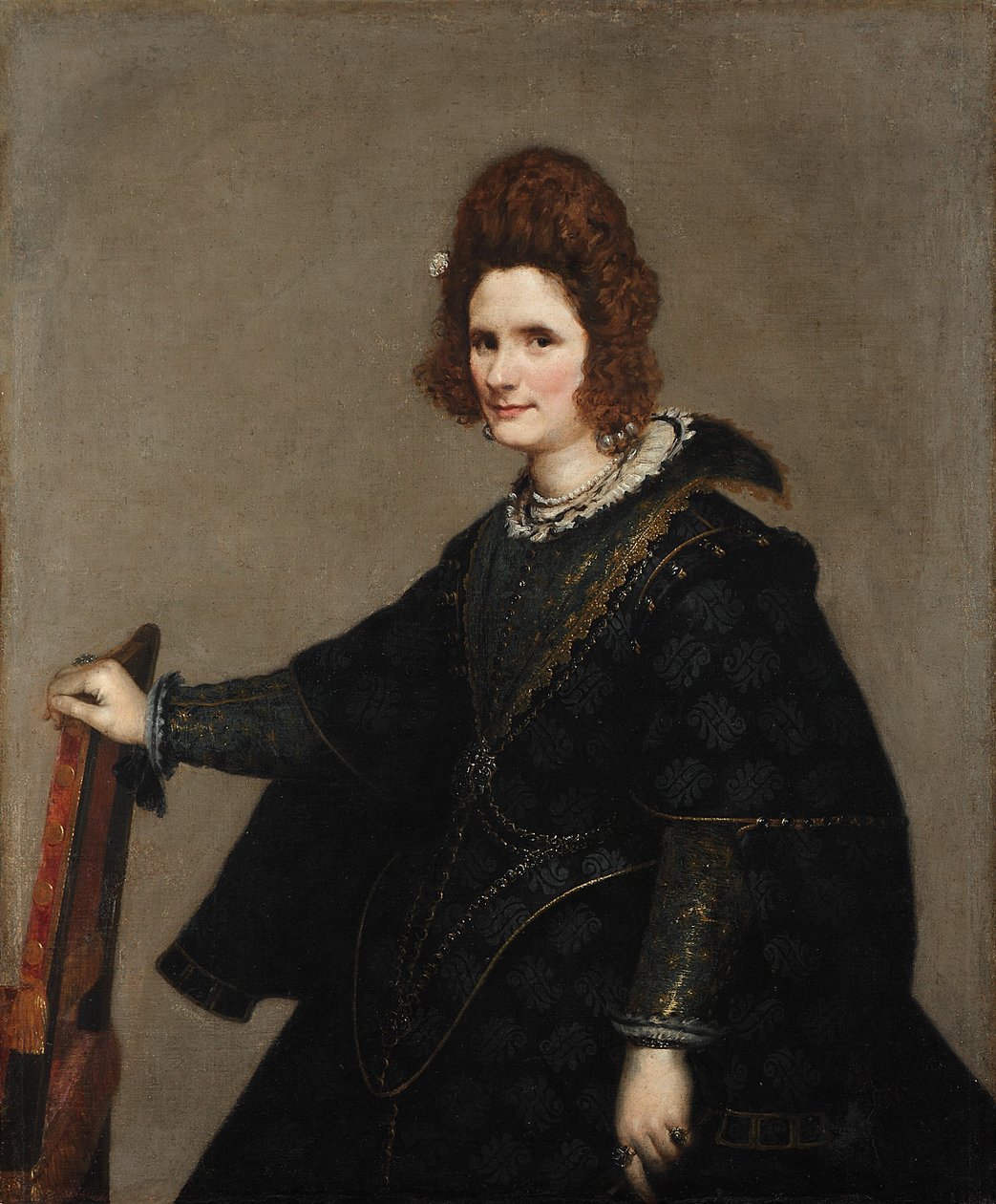 Portret van een dame (waarschijnlijk Condesa de Monterey) door Diego Velázquez