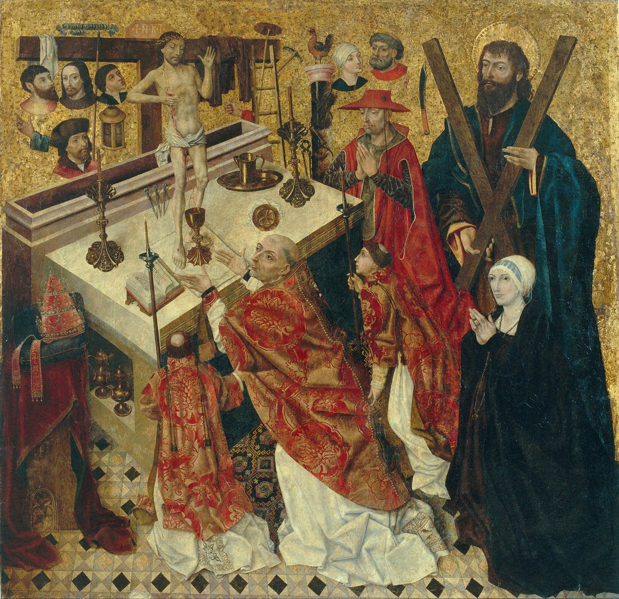 De mis van Sint Gregorius de Grote door Diego de la Cruz