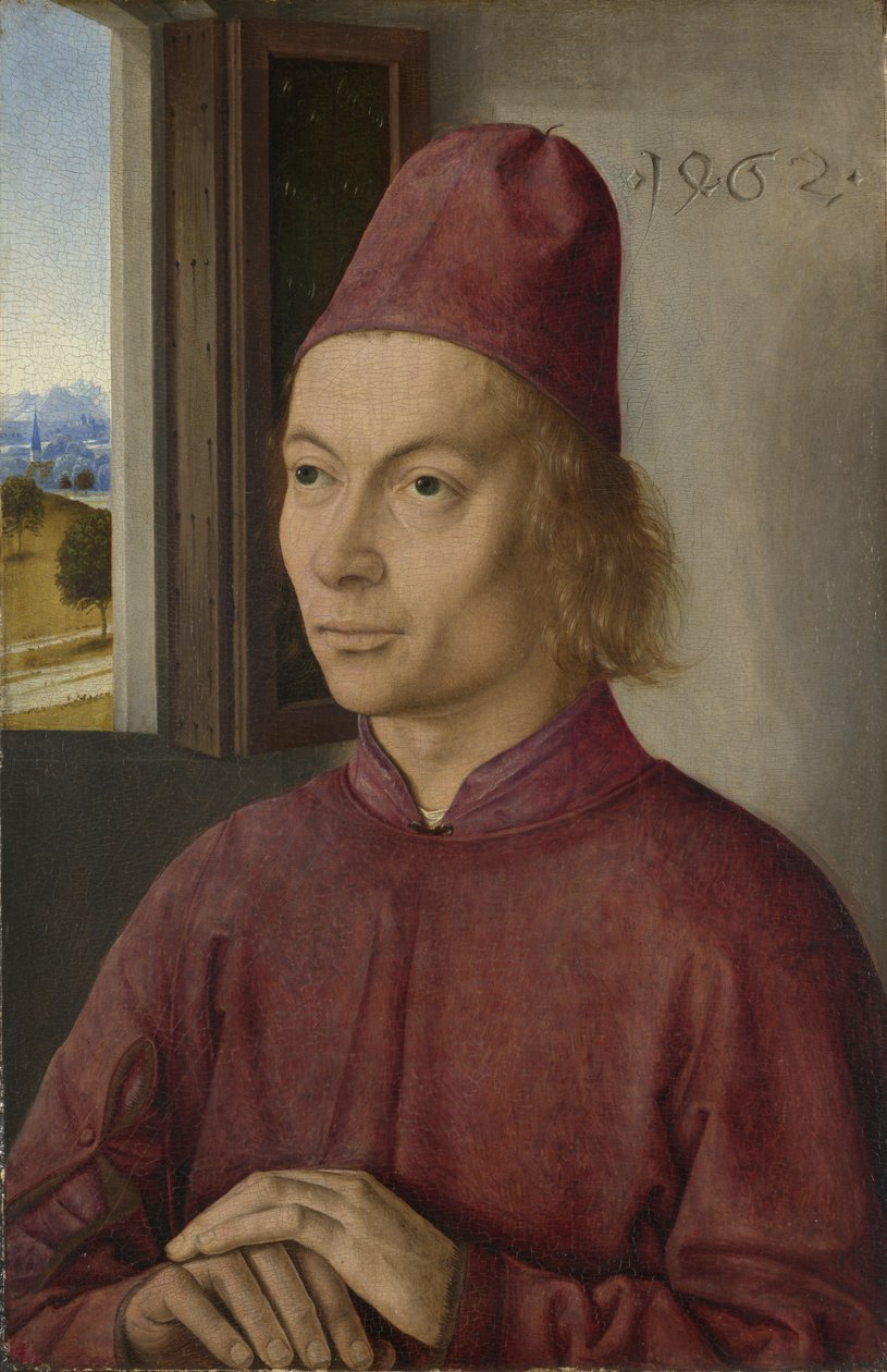 Portrait of a Man (Jan van Winckele) door Dieric Bouts