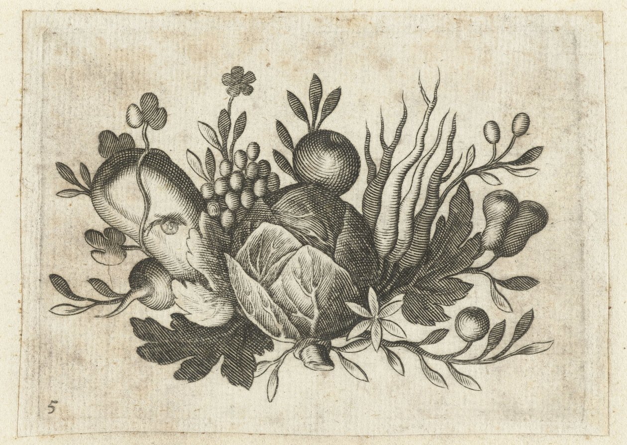 Festoen van vruchten (serie titel) door Dietrich Krüger (attributed to)