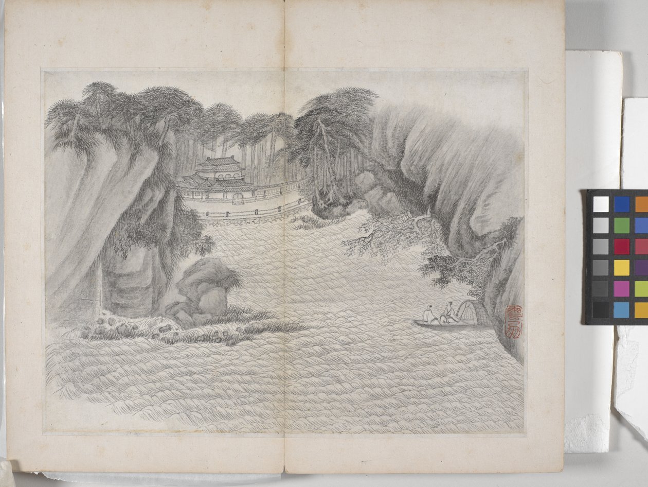 Album met landschapschilderijen door Ding Yunpeng