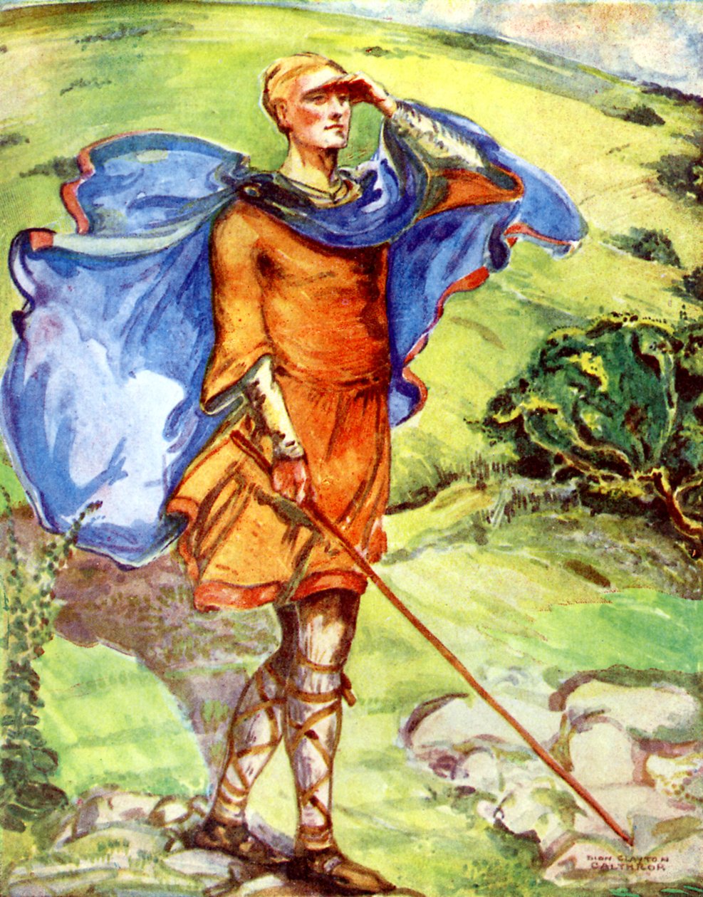 Mannenkostuum tijdens het bewind van Willem I (1066-1087) door Dion Clayton Calthrop