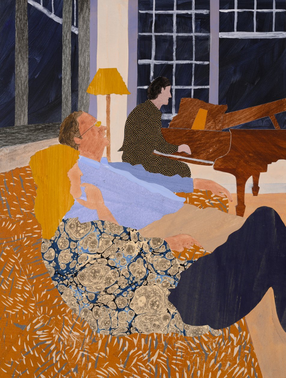 Chopin in de tropen (collage) door Dione Verulam