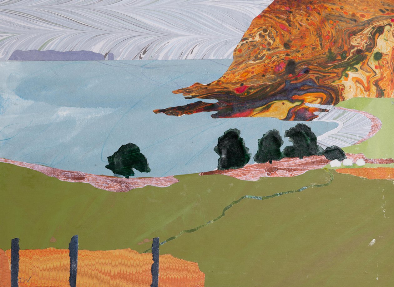 Mull, oktober licht (collage) door Dione Verulam