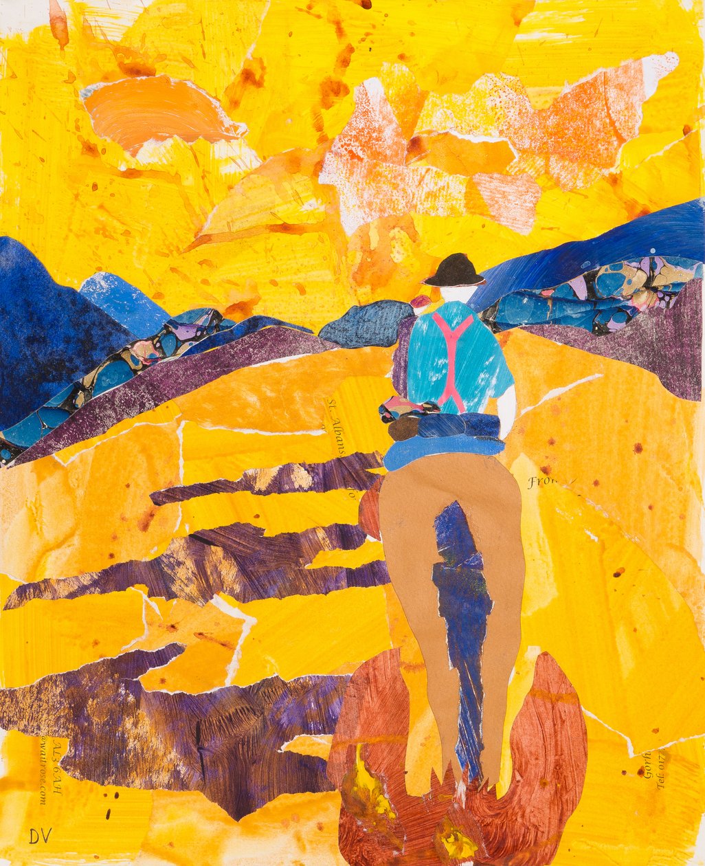 Restanten van de dag, Pyreneeën, 2016 (collage) door Dione Verulam