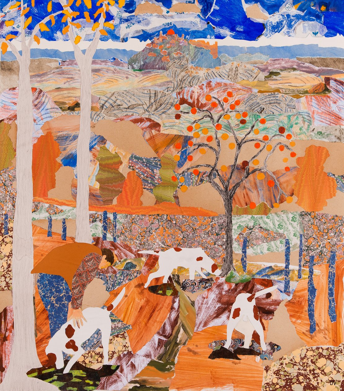 Op zoek naar truffels, 2016 (collage) door Dione Verulam