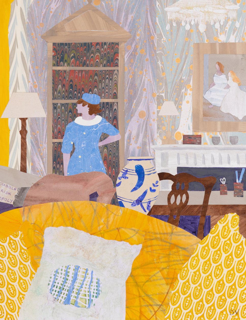 Zal ik naar buiten gaan (collage) door Dione Verulam