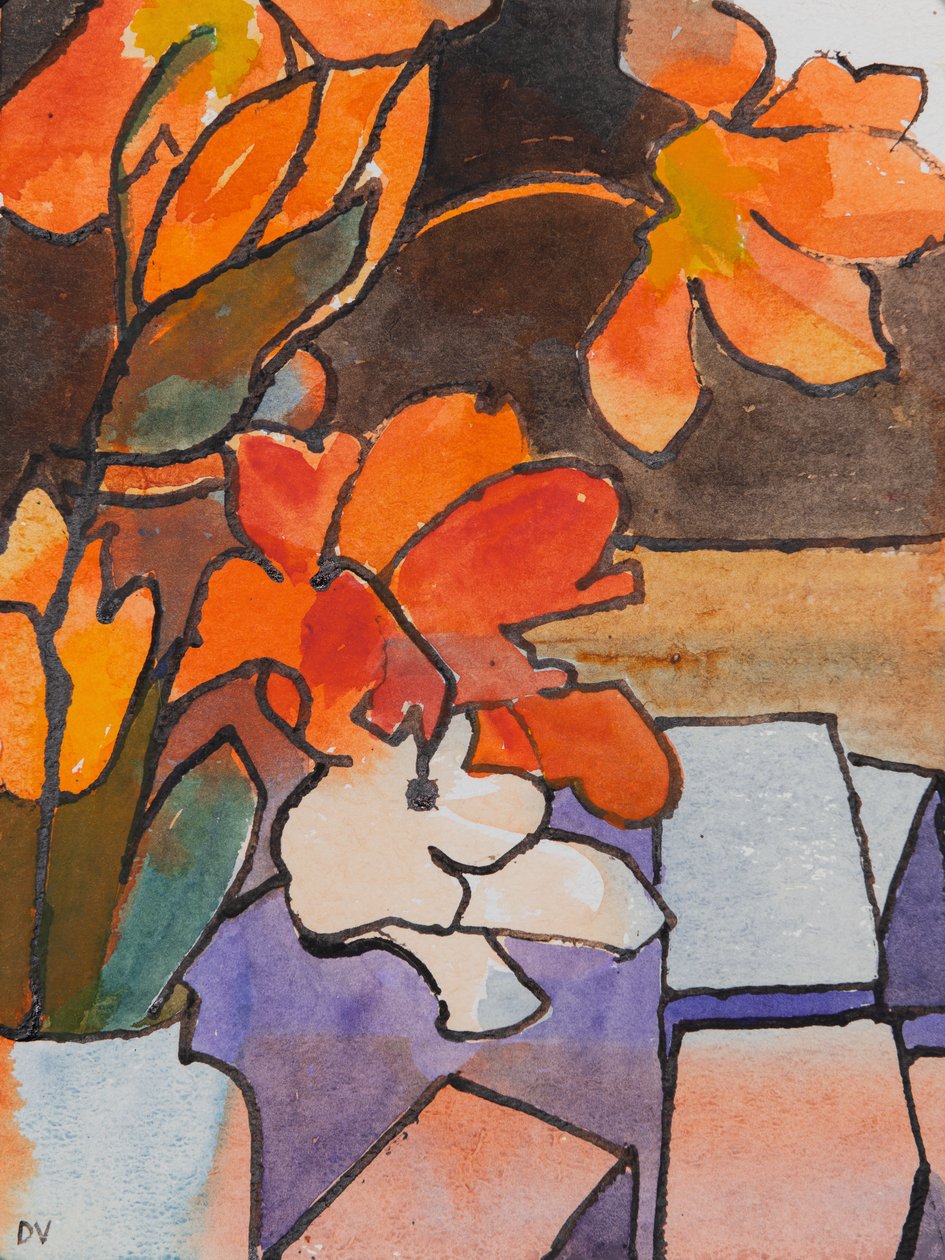 Tulpen (aquarel  inkt) door Dione Verulam