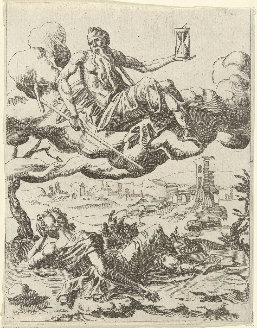 Tijd overwint de roem door Dirck Volckertsz. Coornhert (possibly)