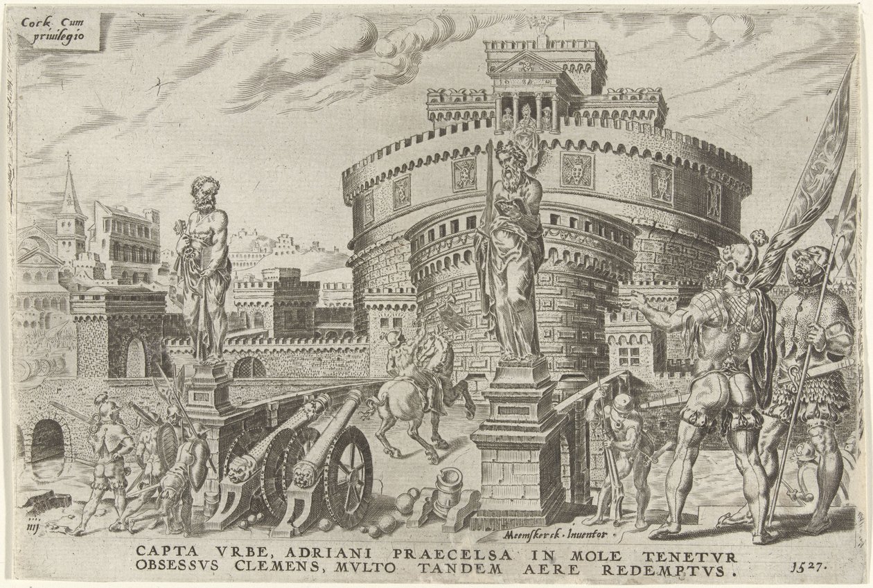 Belegering van de Engelenburcht, 1527 door Dirck Volckertsz. Coornhert