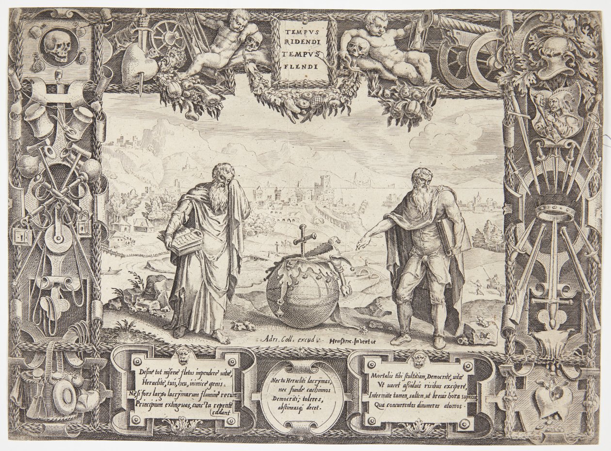 Heraclitus en Democritus, of vermaning tot uithoudingsvermogen en verdraagzaamheid door Dirck Volckertsz. Coornhert
