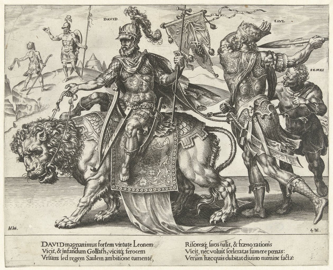 Triomf van David door Dirck Volckertsz. Coornhert