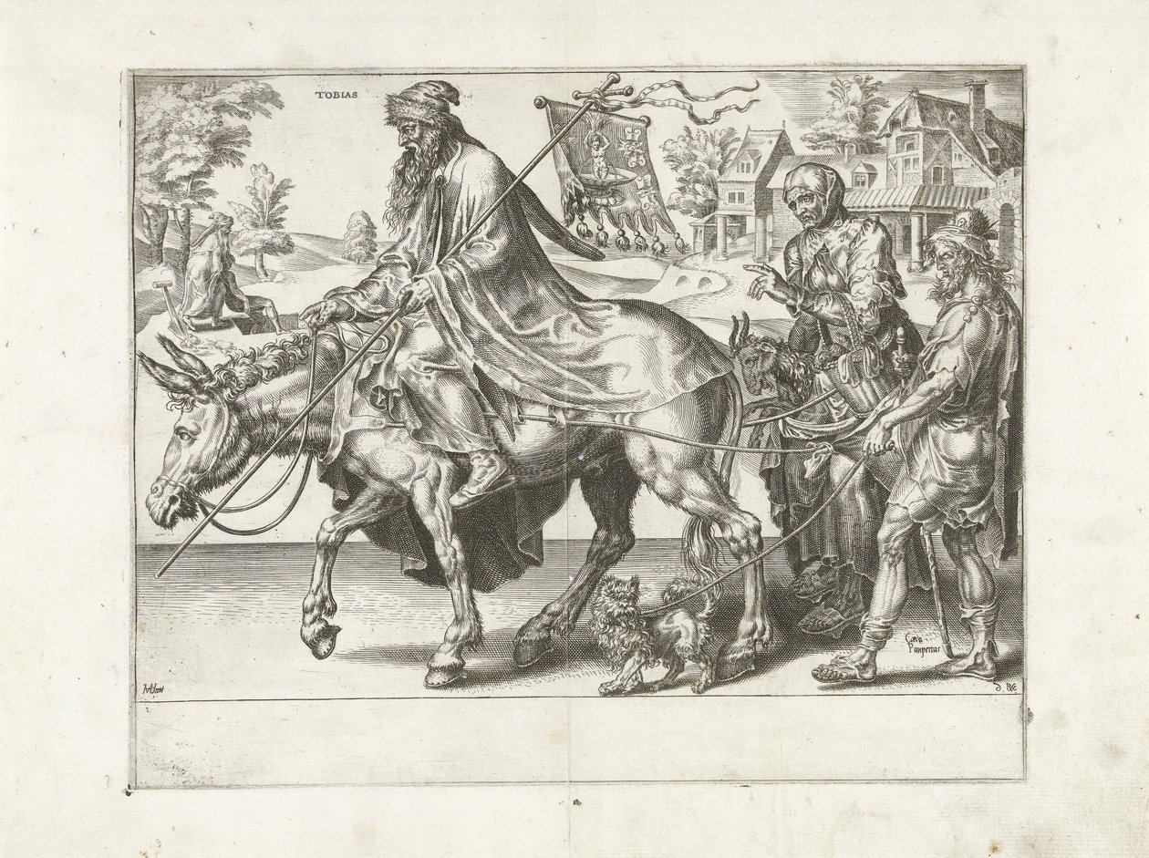 Triomf van Tobias (Triomf van de lijdzaamheid) (Patientiae Trivmphvs) (series title) door Dirck Volckertsz. Coornhert
