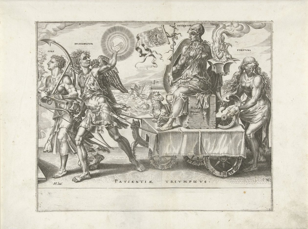 Triomf van de lijdzaamheid (Patientia) door Dirck Volckertsz. Coornhert