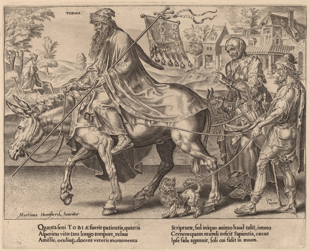 De Triomf van Tobias door Dirck Volckertz Coornhert after Maerten van Heemskerck
