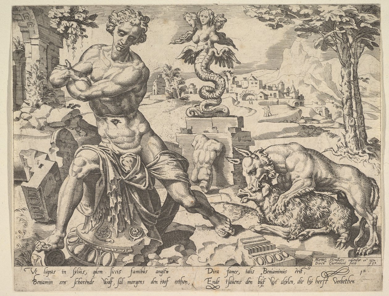 Benjamin, uit de serie De Twaalf Patriarchen door Dirck Volkertsen Coornhert