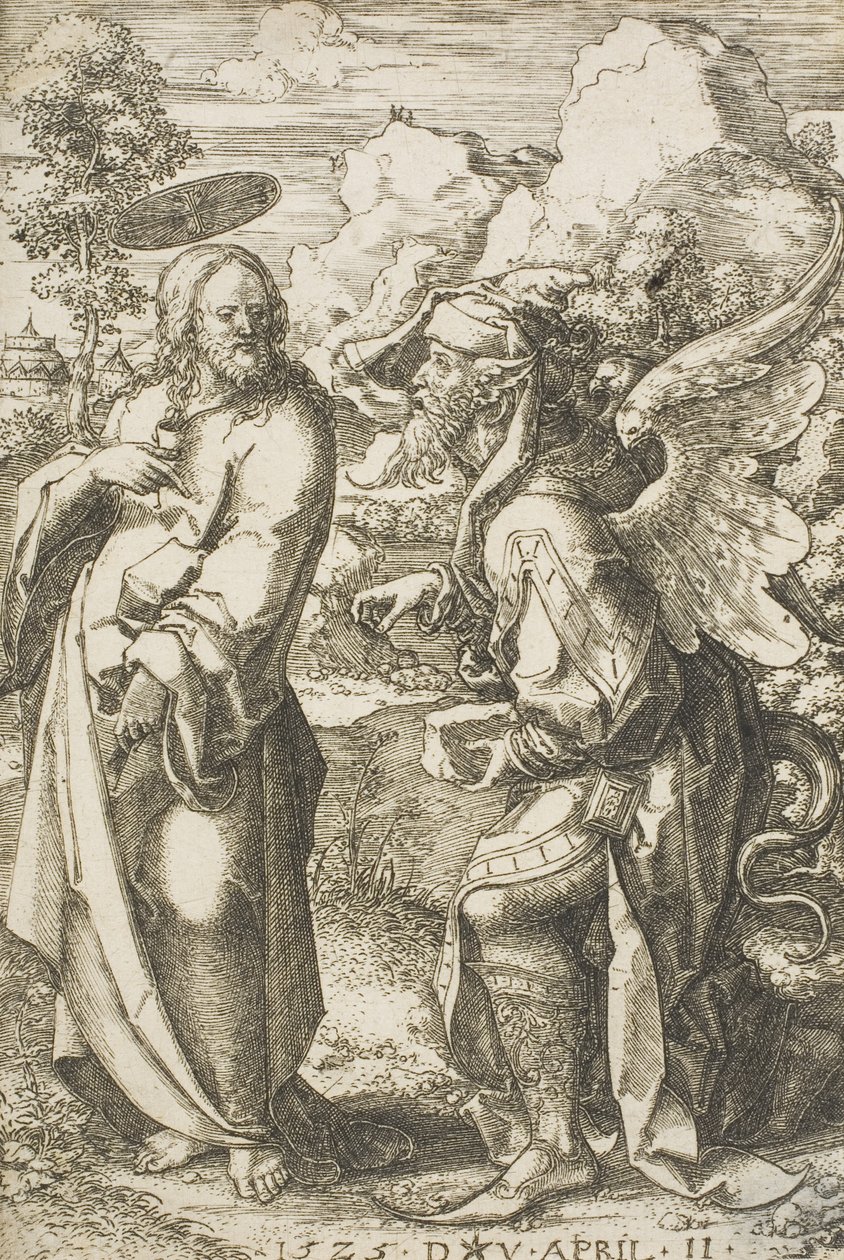 Christus Verleid door de Duivel door Dirk Jacobsz Vellert