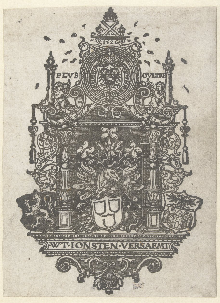 Wapen van het Antwerpse Gilde van Sint Lucas, 1526 door Dirk Jacobsz Vellert