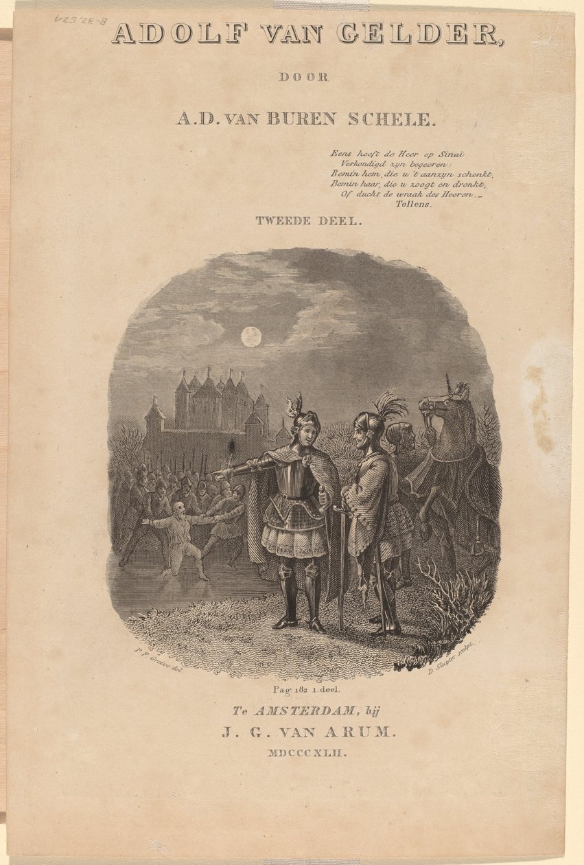Titelpagina voor A.D. van Buren Schele
