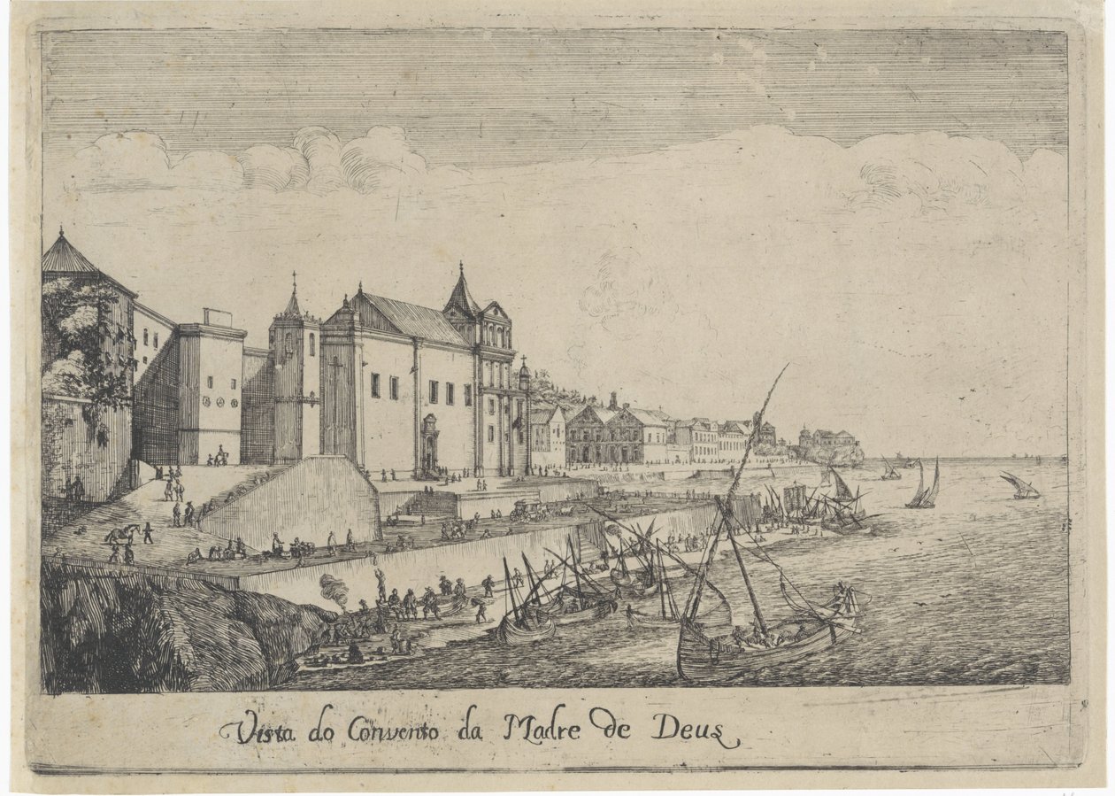 Gezicht op het klooster van de Moeder van God te Lissabon (Gezichten op Lissabon) door Dirk Stoop