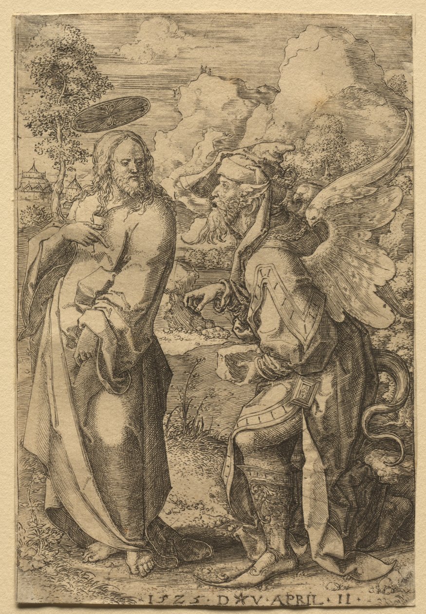 De verzoeking van Christus door Dirk Vellert