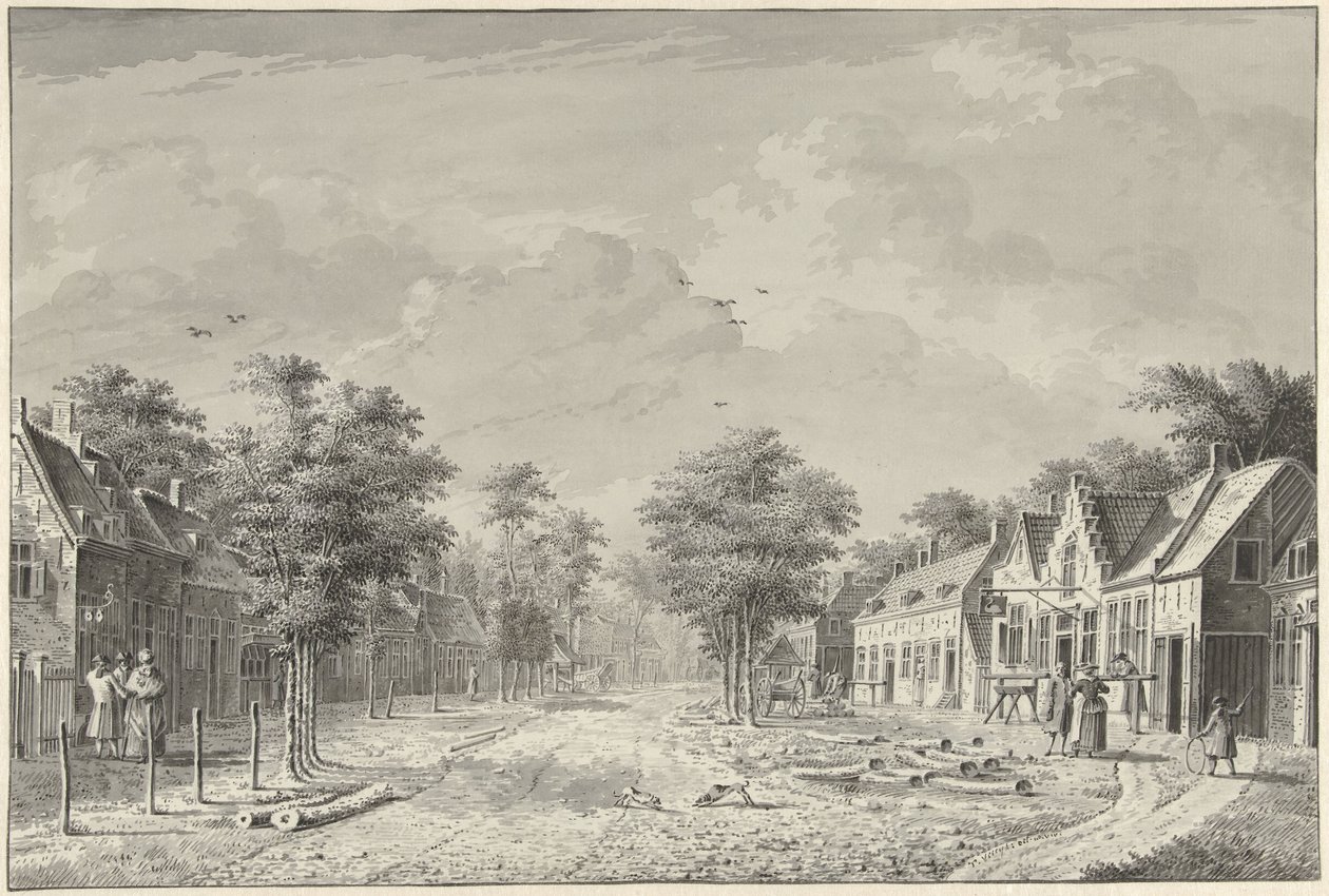 Gezicht op het dorp De Bilt door Dirk Verrijk