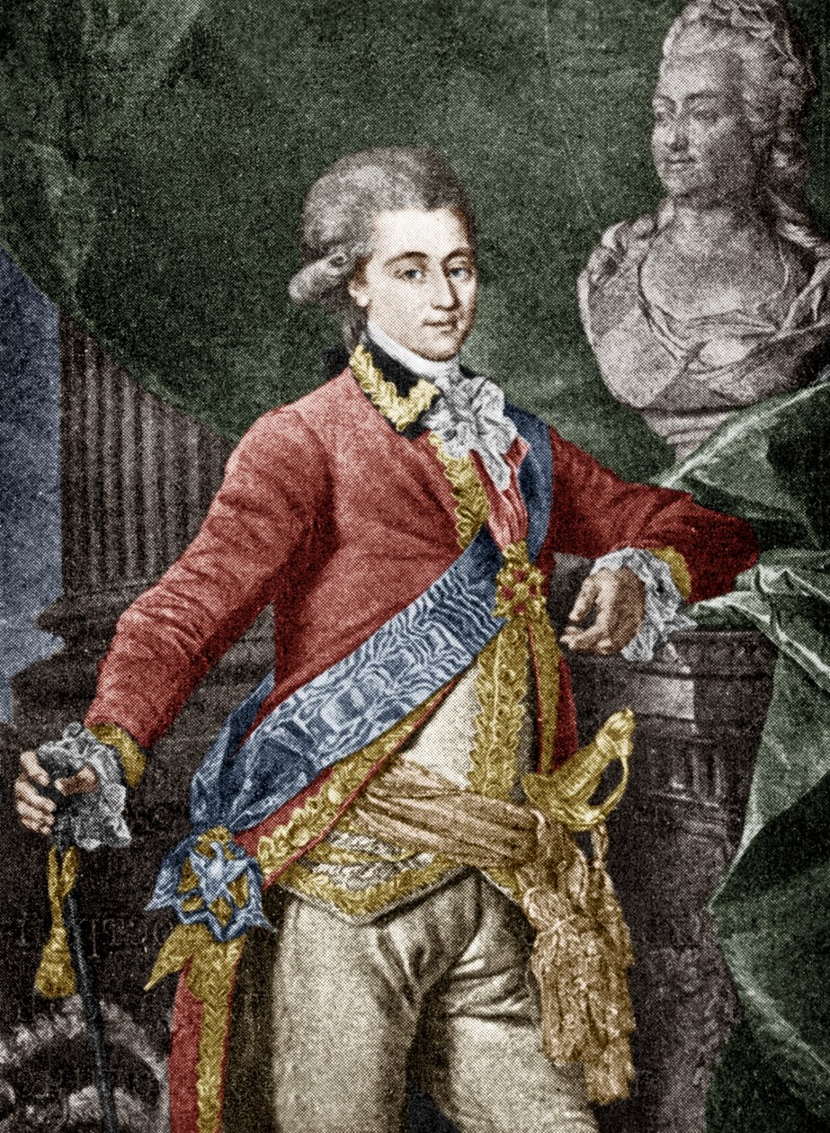 Alexander Dmitrievich Lanskoy (1758-1784) Russische militair, minnaar van Catharina II van Rusland door Dmitri Grigor
