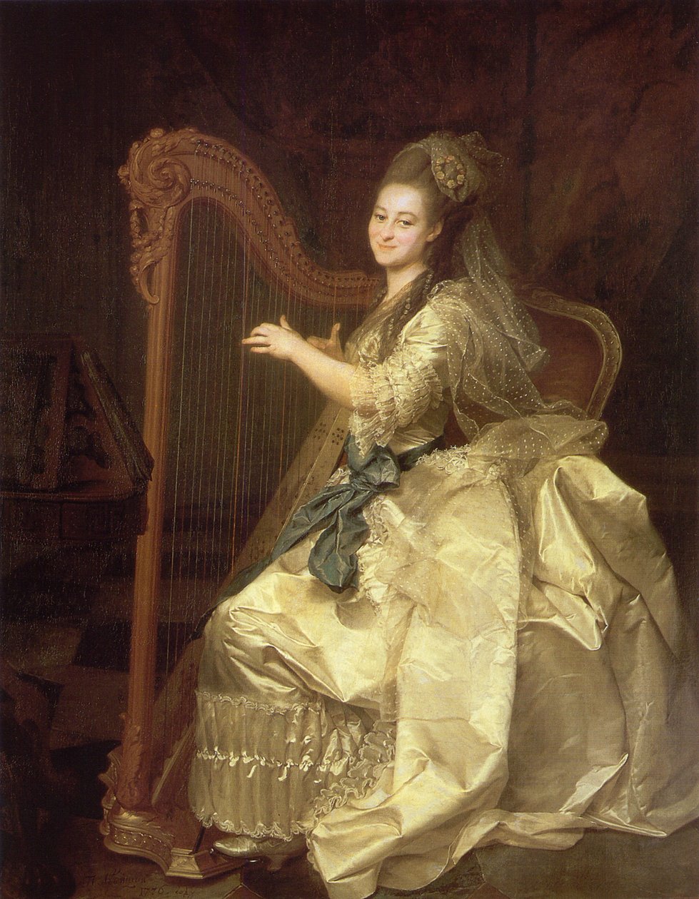 Portret van Glaphira Ivanovna Alymova 1758-1826, 1776 door Dmitri Grigorievich Levitsky