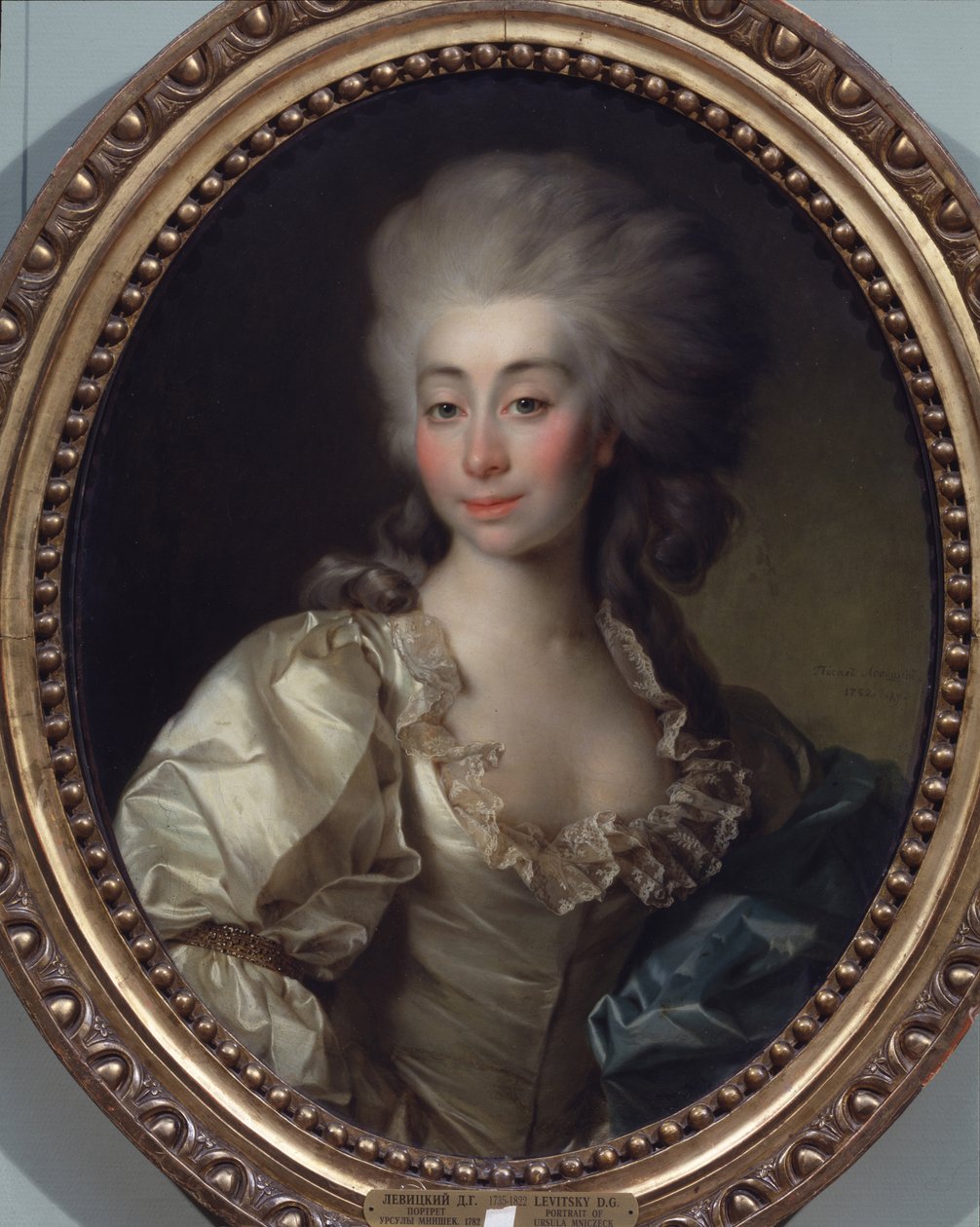 Portret van Ursula Mniszeck, 1782 door Dmitri Grigorievich Levitsky