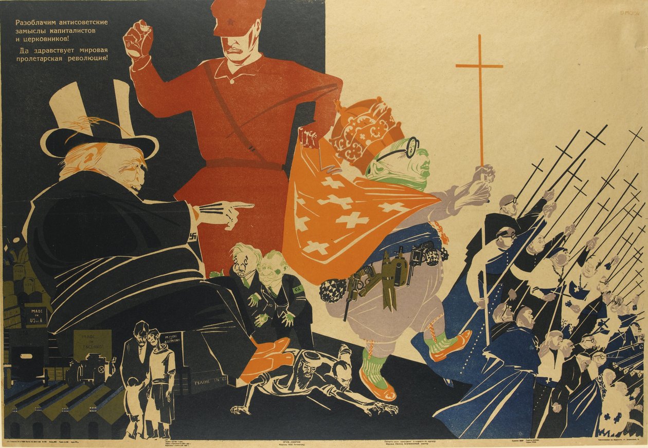 Wij zullen de anti-Sovjet plannen van de imperialisten en kerkelijke intriges blootleggen! door Dmitriy Stakhievich Moor