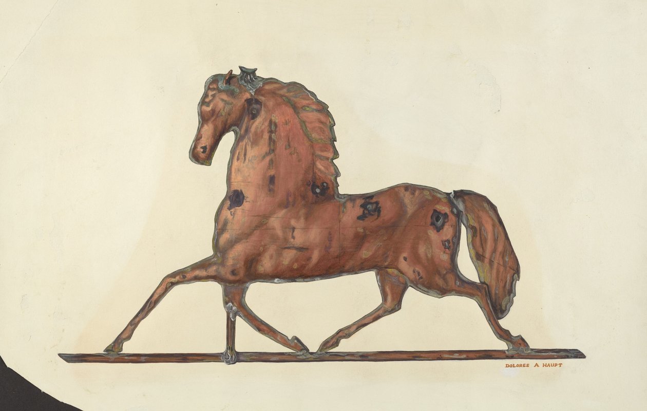 Paard windwijzer door Dolores Haupt