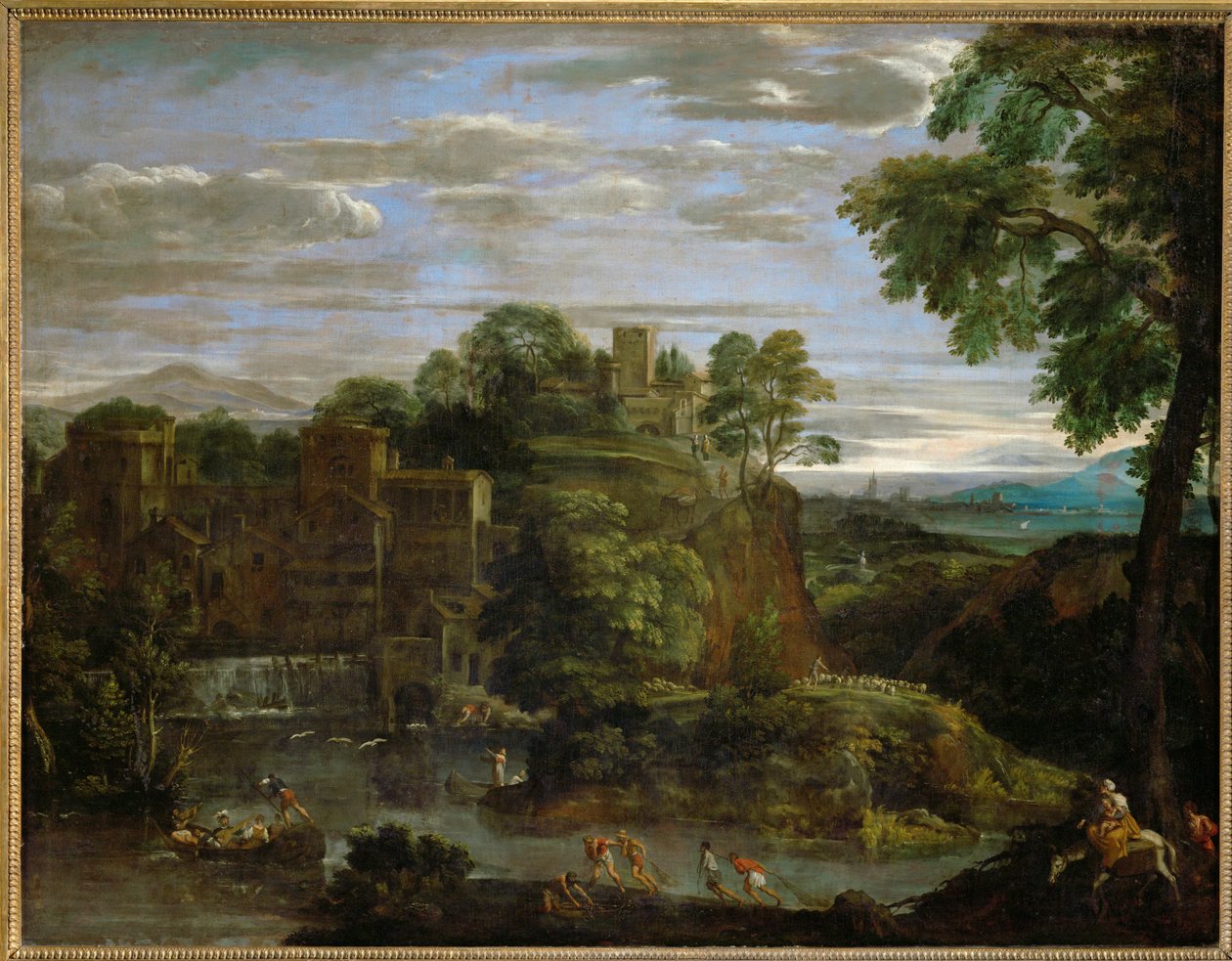 Vlucht naar Egypte ... door Domenichino (1581 1641)