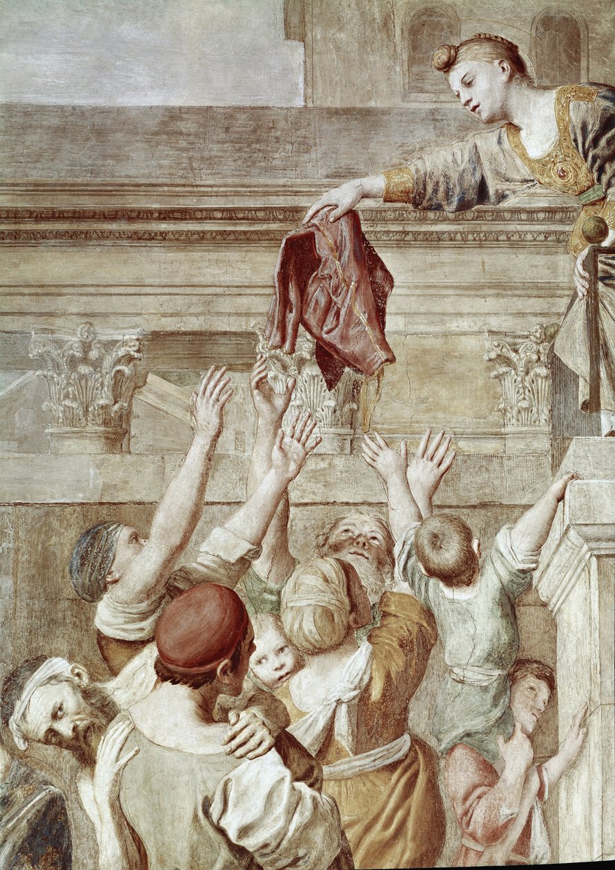 Verhaal van St. Cecilia: Aumone van St. Cecilia (detail) door Domenichino