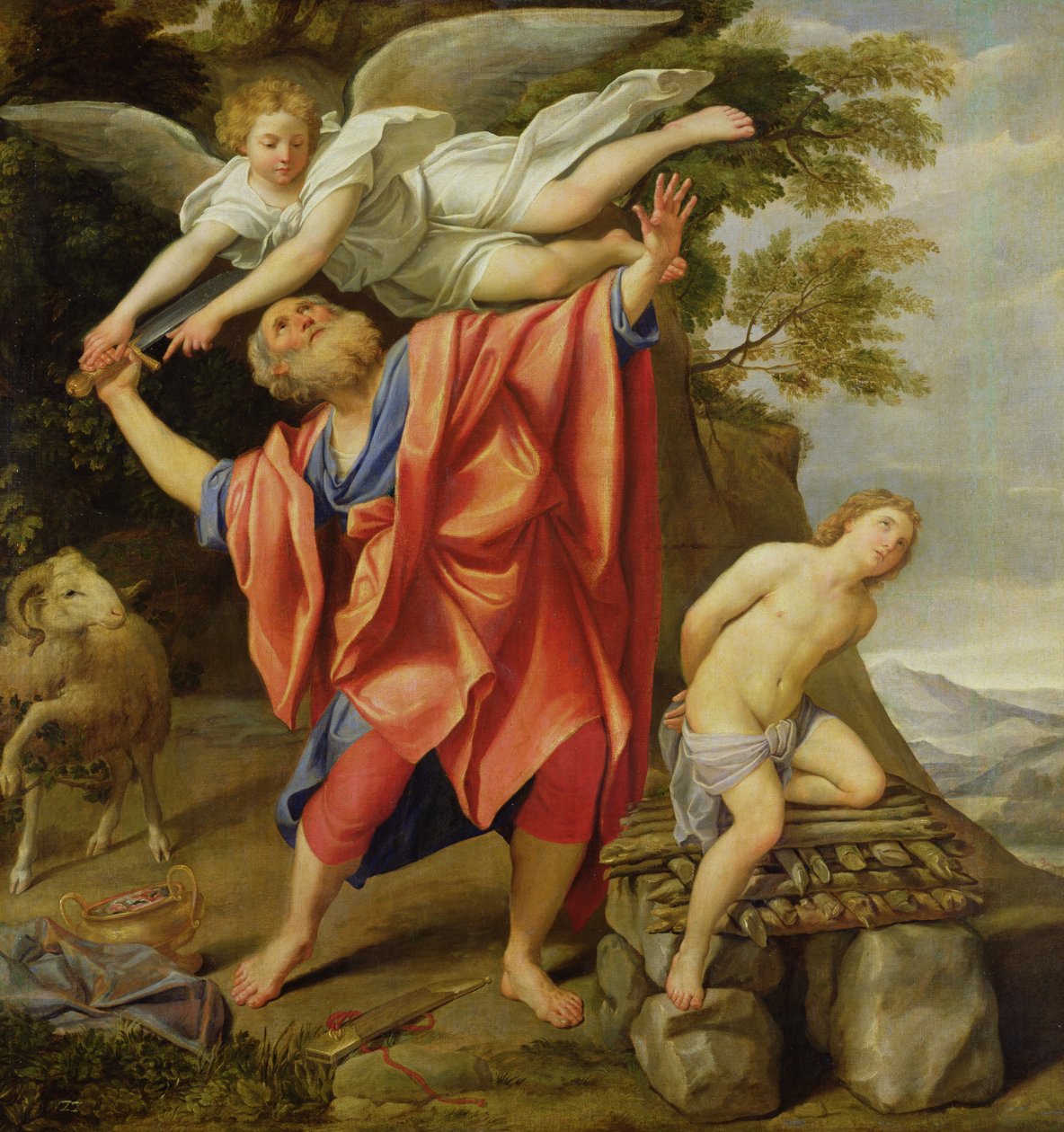 Het offer van Isaac door Domenichino