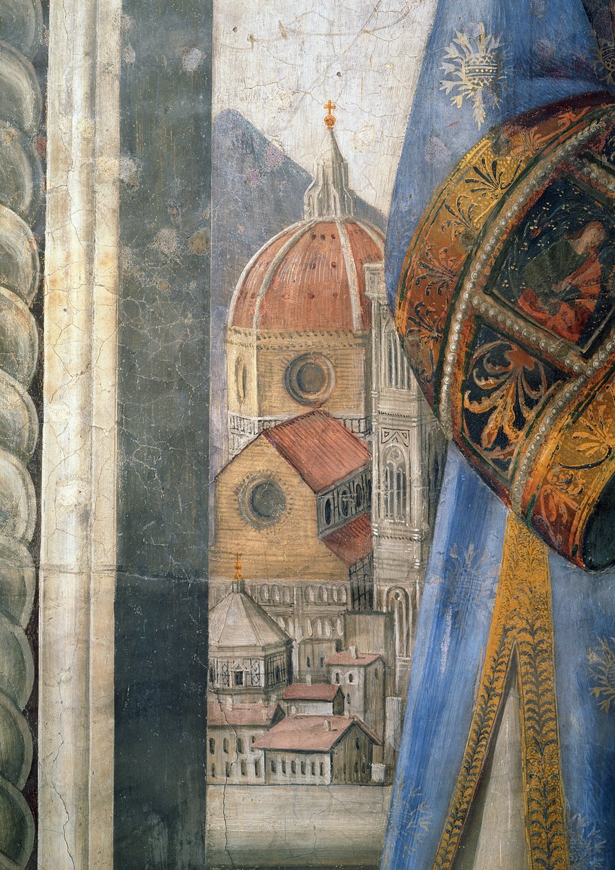 De dom, detail van de fresco in de Sala dei Gigli, c1470 door Domenico Ghirlandaio