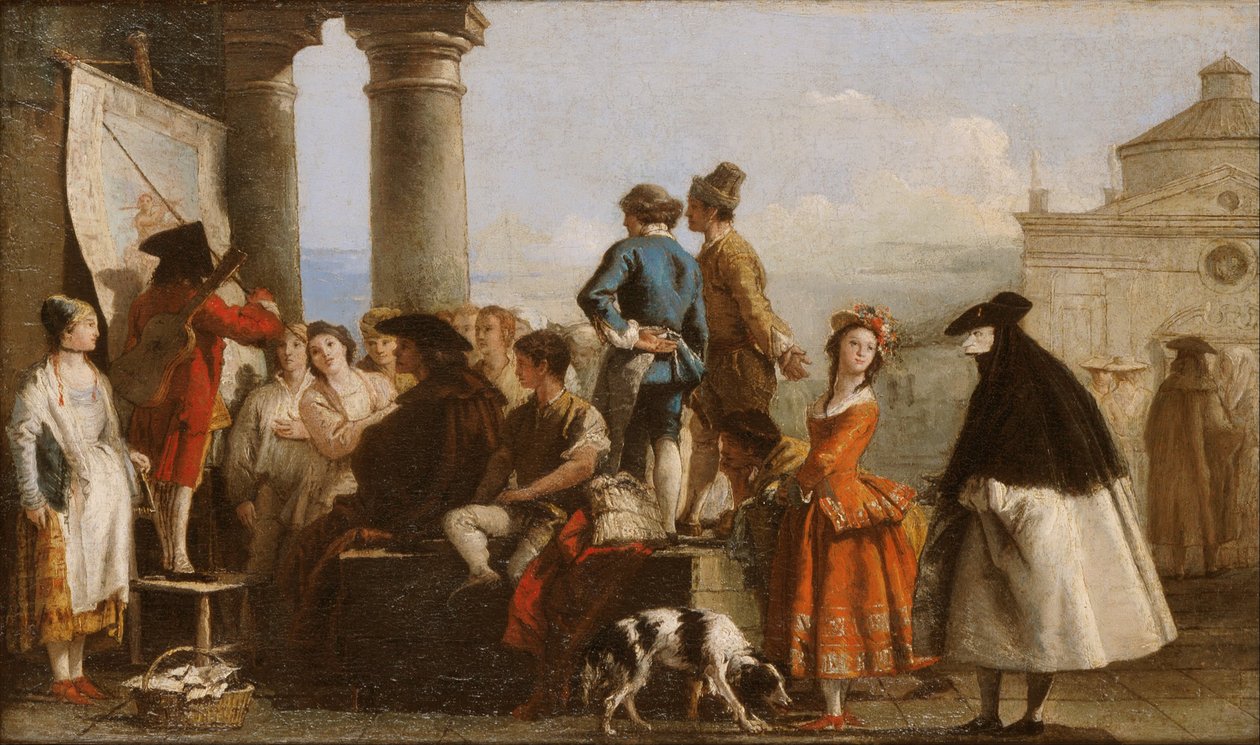 De verhalenverteller door Domenico Tiepolo